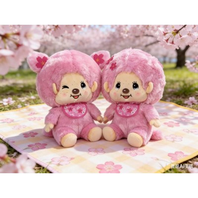 SAK-BY Sakura Monchhichi L Size 42cm Soft Plush BOY ~ Japan Limited ~ 